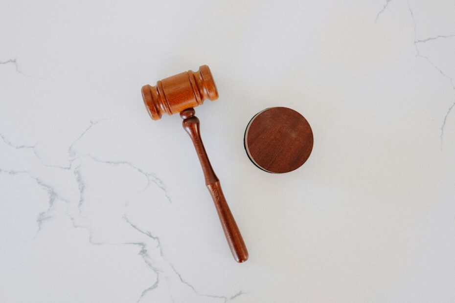 Wooden gavel on a marble surface, representing attorney fee awards in a Virginia divorce